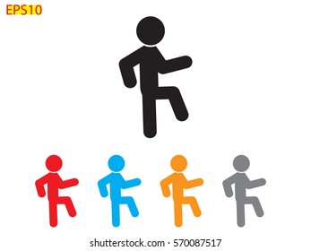 walking, pedestrian, man icon, vector illustration eps10