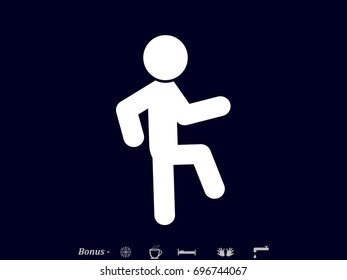 Walking Pedestrian Man Icon Vector Illustration Stock Vector (royalty 