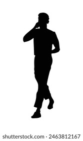 walking people silhouette. walking man silhouette. walking men isolated on white background. Vector illustration. men walking illustration. hand drawn.