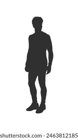 walking people silhouette. walking man silhouette. walking men isolated on white background. Vector illustration. men walking illustration. hand drawn.