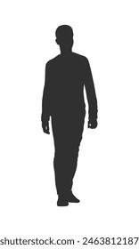 walking people silhouette. walking man silhouette. walking men isolated on white background. Vector illustration. men walking illustration. hand drawn.