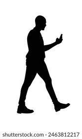 walking people silhouette. walking man silhouette. walking men isolated on white background. Vector illustration. men walking illustration. hand drawn.