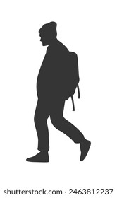 walking people silhouette. walking man silhouette. walking men isolated on white background. Vector illustration. men walking illustration. hand drawn.