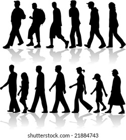 Walking People- vector work