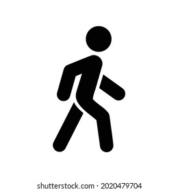 walking person icon illustration flat style