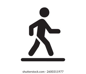 Walking Person Icon – Pedestrian Symbol Vector EPS File.