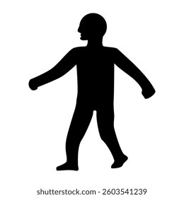 walking person icon, simple flat style, illustration, logo sign symbol pictogram template, for ui or ux isolated on white for mobile app, editable