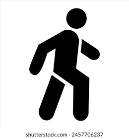 walking person vector icon, walking person illustration eps 10