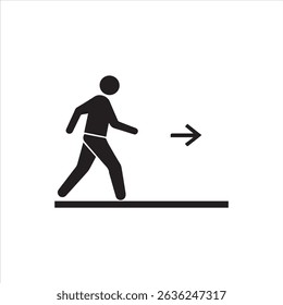 Walking Person Vector Icon for Movement and Travel