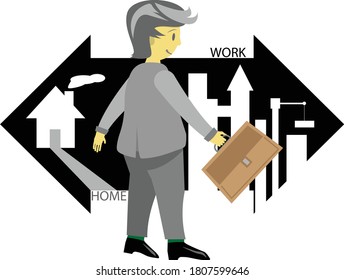 persona caminando al trabajo o a casa