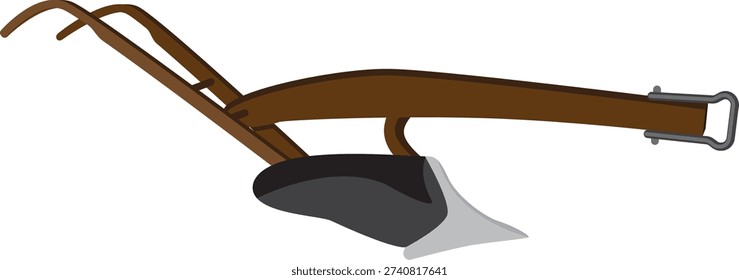Walking plow turn the topsoil upside down.