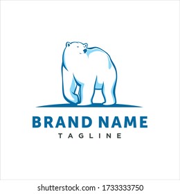 Walking Polar Bear Logo Design Stock Vector (Royalty Free) 1733333750 ...