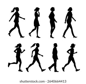Walking and Running Silhouette Pack 