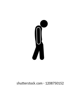 walking, sad icon. Element of walking and running people icon for mobile concept and web apps. Detailed walking, sad icon can be used for web and mobile