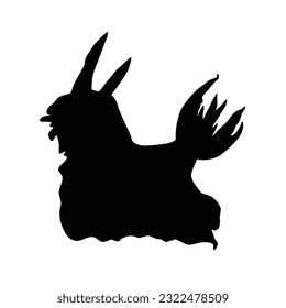 Walking Sea Slug Silhouette. Good To Use For Element Print Book, Animal Book and Animal Content