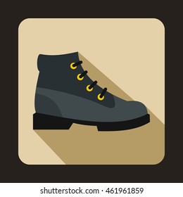 Walking shoes boots icon. Flat illustration of walking shoes boots vector icon logo for any web design