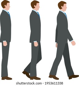 People Walking Sideways Stock Illustrations Images Vectors Shutterstock