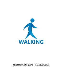 Walking Simple Logo Template Design