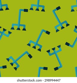 walking stick flat icon seamless pattern background