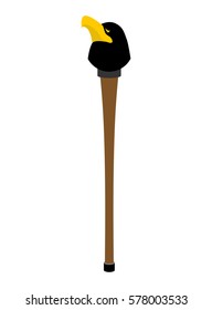 walking stick with head eagle. gentleman accessory
