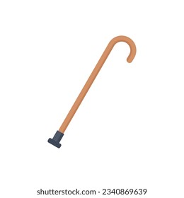 Walking stick icon. Flat illustration of Walking stick vector icon for web design isolated