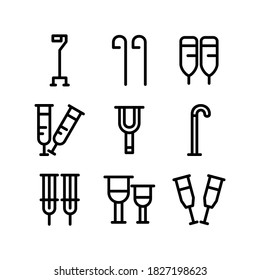walking stick icon or logo isolated sign symbol vector illustration - Collection of high quality black style vector icons
