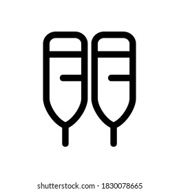walking stick icon or logo isolated sign symbol vector illustration - high quality black style vector icons
