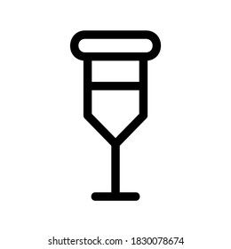walking stick icon or logo isolated sign symbol vector illustration - high quality black style vector icons
