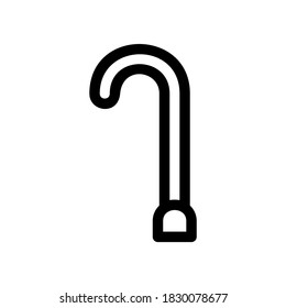 Symbol für Gehstöcke oder Logo einzeln auf Zeichensymbolen, Vektorgrafik - hochwertige Vektorgrafiken im schwarzen Stil
