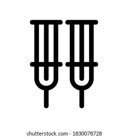 walking stick icon or logo isolated sign symbol vector illustration - high quality black style vector icons
