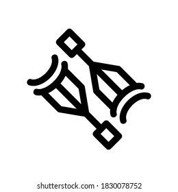 icono de bastón o logotipo símbolo de signo aislado ilustración vectorial de alta calidad iconos vectoriales de estilo negro
