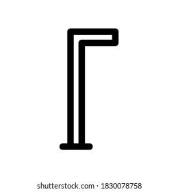 icono de bastón o logotipo símbolo de signo aislado ilustración vectorial de alta calidad iconos vectoriales de estilo negro
