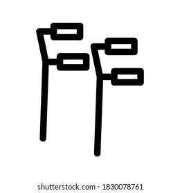 walking stick icon or logo isolated sign symbol vector illustration - high quality black style vector icons
