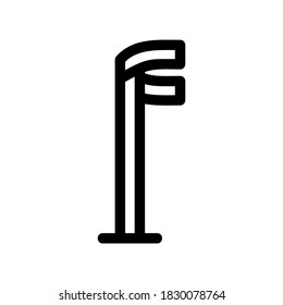 walking stick icon or logo isolated sign symbol vector illustration - high quality black style vector icons
