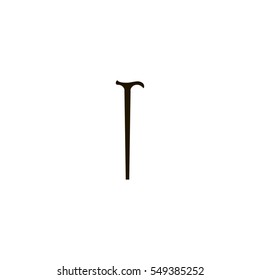 Walking Stick Icon. Sign Design