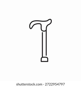 Vector de signo de icono de bastón