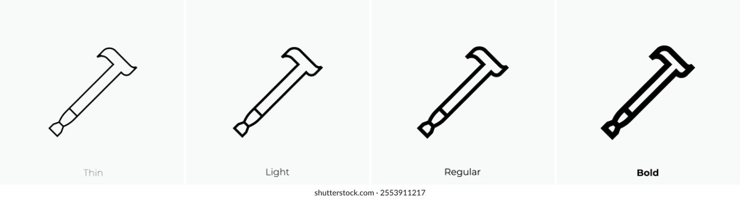 walking stick icon. Thin, Light Regular And Bold style design isolated on white background