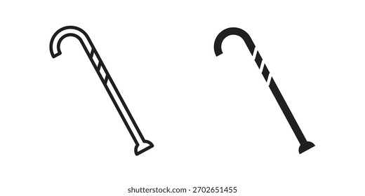Walking stick icon for web design, mobile apps