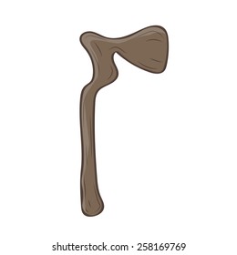 Walking stick isolated illustration on white background