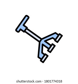Walking stick old icon. Simple color with outline vector elements of nursing home icons for ui and ux, website or mobile application