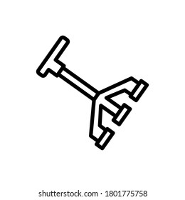 Walking stick old icon. Simple line, outline vector elements of nursing home icons for ui and ux, website or mobile application
