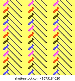 Walking stick pattern, illustration, vector on white background.