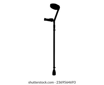Walking-Stick Silhouette Vektorgrafik weißer Hintergrund