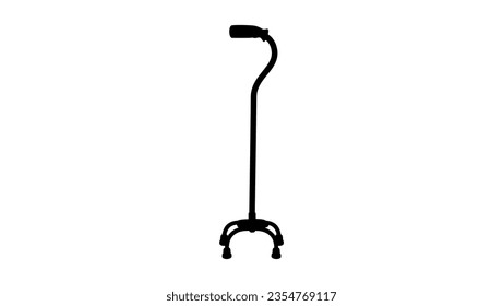 Walking Stick with Small Base, high quality vector