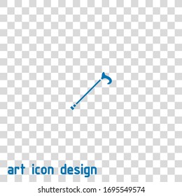 walking stick vector icon on white background