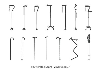 Silueta de bastones, Silueta de bastones, Silueta de bastón, Conjunto de dibujo de bastón
