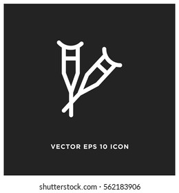 Walking sticks vector icon