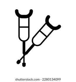 Walking sticks vector icon flat illustration on white background..eps