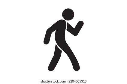 Walking the symbol of indomitability vector Illustration.