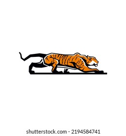 Walking Tiger Simple Logo design for mascot